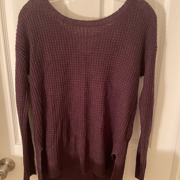 American eagle light knit sweater brown or purple-ish color size medium - Picture 1 of 4